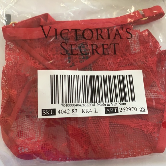 Micro and lace crystal detail thong panty - Picture 6 of 6